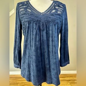 NWOT Daniel Rainn Lace Blouse - Size S